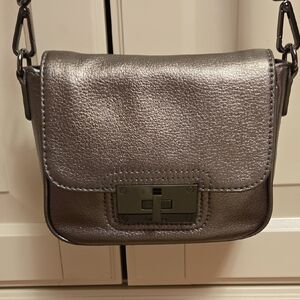Calvin Klein Silver Metallic Crossbody Bag